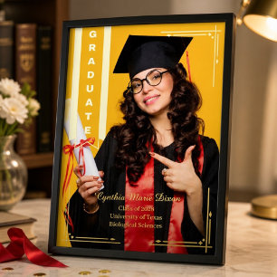 Banner Graduation Foil Announcement Card