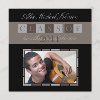 Banner Graduation Invitation Announcement (silver)