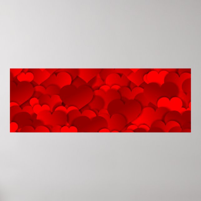 Banner hearts texture a heart poster (Front)