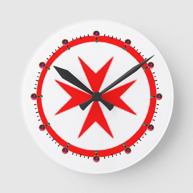 Banner of the Navy Tuscany Medici Round Clock (Front)