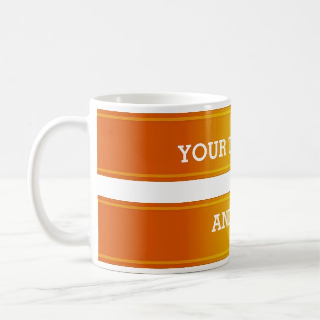 BANNER orange gradient + your text Coffee Mug (Left)