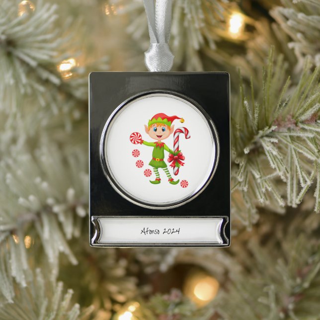 Banner Ornament Elf   (Tree)