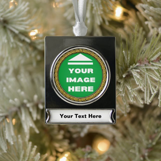 Banner Ornament - Personalised - Add Image / Text (Tree)