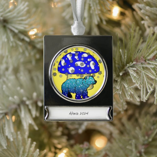 Banner Ornament Snow Polar Bear (Tree)