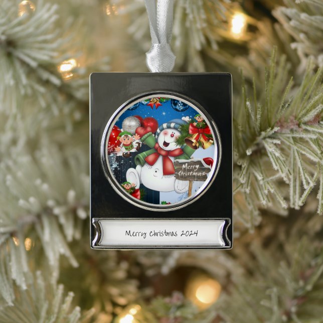 Banner Ornament Snowman  (Tree)