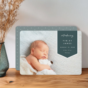 Banner Overlay   Horizontal Photo Birth Announceme Announcement