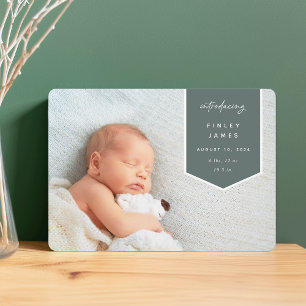 Banner Overlay   Horizontal Photo Birth Announcement