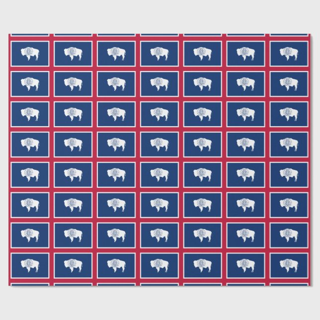 Banner Pattern Of Wyoming Wrapping Paper (Flat)