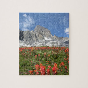 Banner Peak Wildflowers - Ansel Adams Wilderness Jigsaw Puzzle