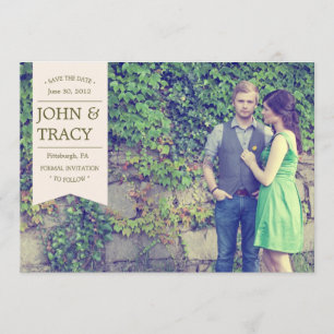 Banner Photo Save the Date Card