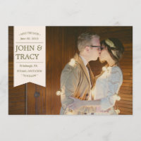 Banner Photo Save the Date Card