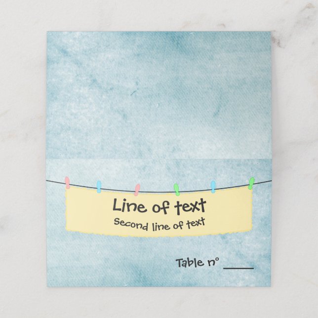 Banner Place Card (Outside Unfolded)