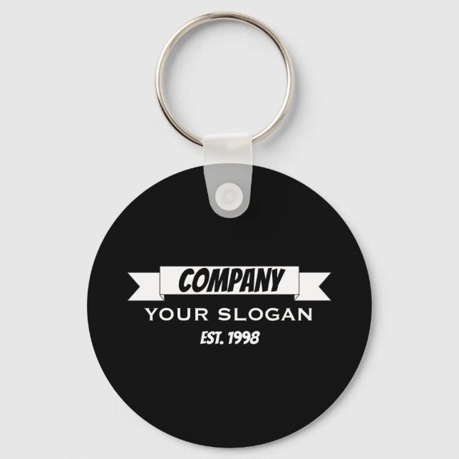 Banner Ribbon, Company Name Key Ring (Front)