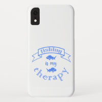 Banner ribbon quote Fishing is my therapy