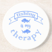 Banner ribbon quote Fishing is my therapy