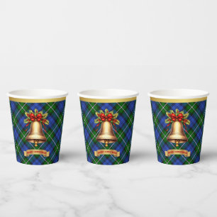 Bannerman Personalised Tartan Christmas  Paper Cups