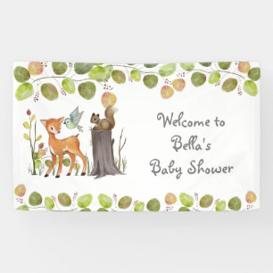 Banners Woodland Animals Baby Shower