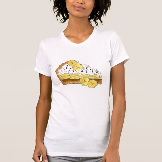 Banoffee Banana Toffee Pie Slice UK British Food T-Shirt (Front)