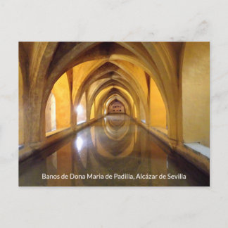 Banos de Dona Maria de Padilla, Sevilla Castle Postcard