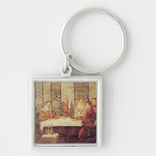 Banquet Given by Bartolomeo Colleoni Key Ring (Front)