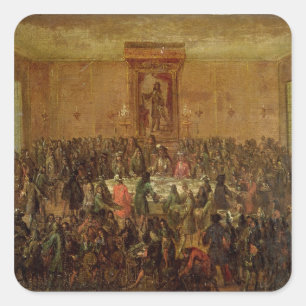 Banquet Given in Honour of Louis XIV by the Square Sticker