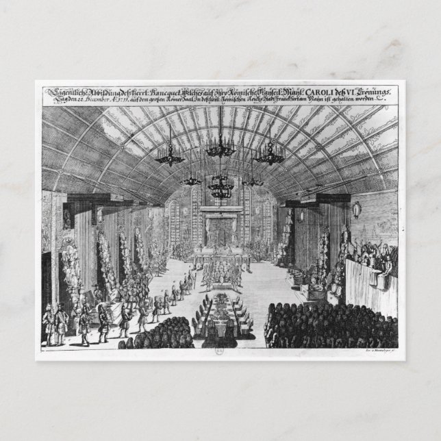 Banquet in the Romer Hall at Frankfurt-am-Main Postcard (Front)