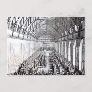 Banquet of Charles II  in St. George's Hall Postcard