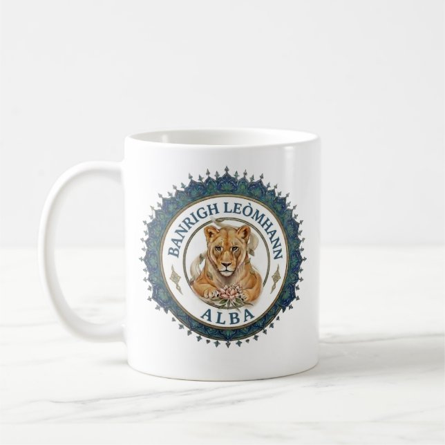 Banrigh Leòmhann. Alba Coffee Mug (Left)