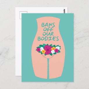 Bans Off Our Bodies Aqua  Postcard