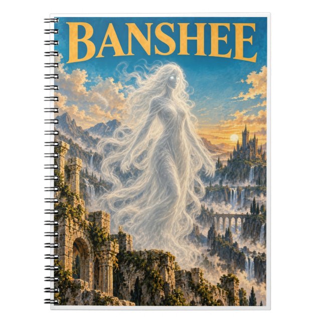Banshee, Gothic Fantasy Monster Notebook (Front)