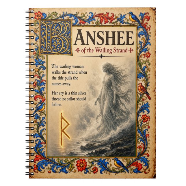 Banshee, Mediaeval Bestiary Art Notebook (Front)