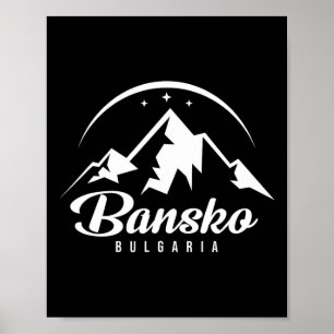 Bansko Bulgaria Ski Resort Skiing Snowboarding Poster