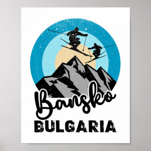 Bansko Bulgaria Ski Snowboarding Poster