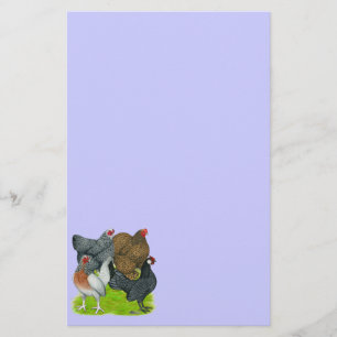 Bantam Hen Quartet Stationery