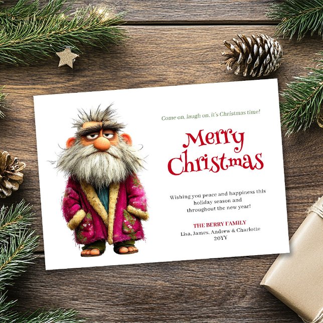 Banter Santa custom cartoon Christmas greeting car Holiday Card (Banter Santa custom cartoon Christmas greeting card)