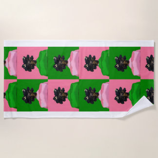 Bantu Knots beach towel