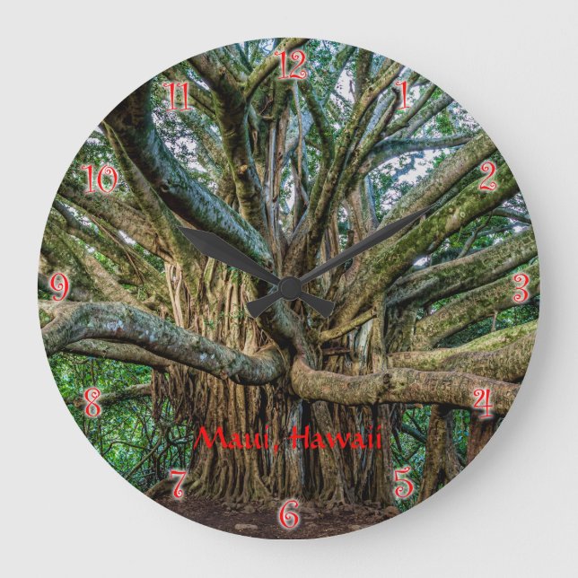 Banyan Tree along the Pipiwai Trail Large Clock (Front)