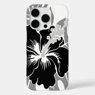 Banzai Beach Hawaiian Hibiscus Black iPhone 16 Pro Case