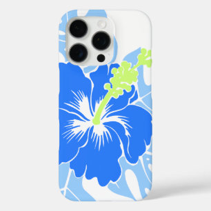 Banzai Beach Hawaiian Hibiscus Blue iPhone 16 Pro Case