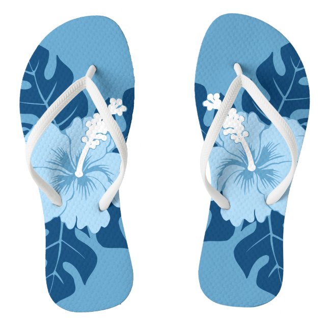 Banzai Beach Hawaiian Hibiscus Floral Thongs (Footbed)