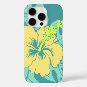 Banzai Beach Hawaiian Hibiscus Jade Green  iPhone 16 Pro Case