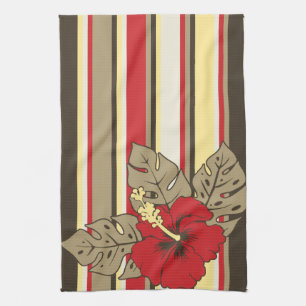 Banzai Beach Hawaiian Hibiscus Kitchen Towel