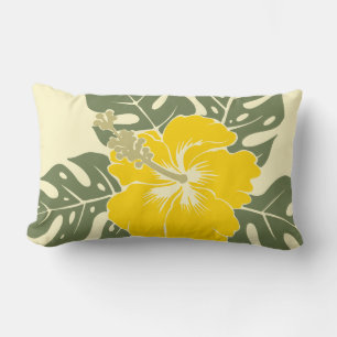 Banzai Beach Hawaiian Hibiscus Lumbar Cushion