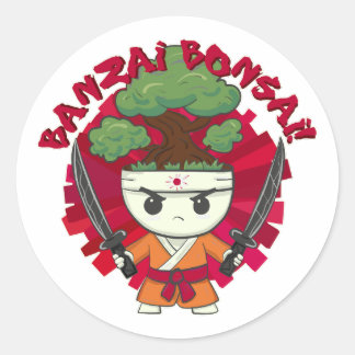 Banzai Bonsai! Classic Round Sticker