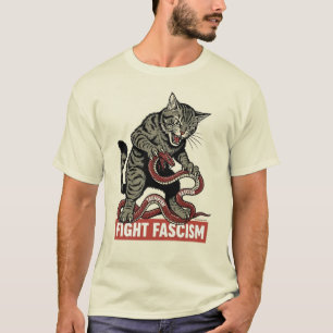 Banzai Kat Fight Fascism T-Shirt