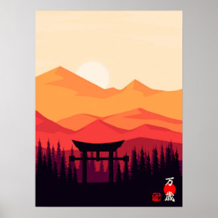 Banzai Live Long Good Luck Freedom Japanese Kanji  Poster