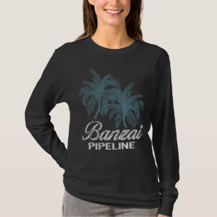 Banzai Pipeline Oahu Hawaii Two Big Palms T-Shirt