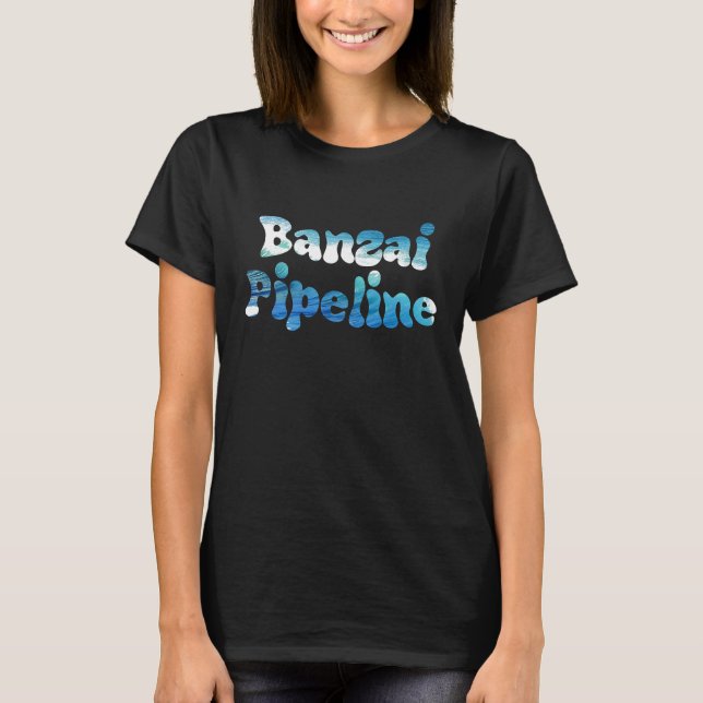 Banzai Pipeline Wave North Shore Hawaii Oahu Premi T-Shirt (Front)