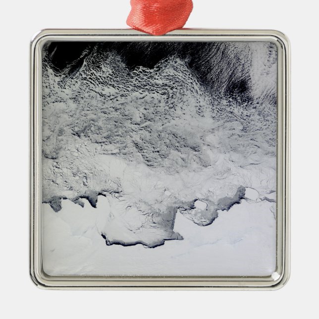 Banzare, Sabrina, and Budd Coasts, Antarctica Metal Tree Decoration (Front)