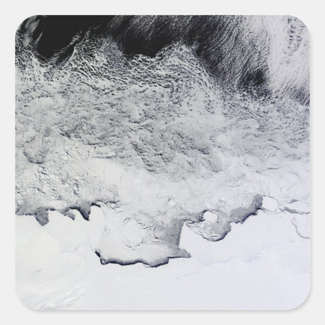 Banzare, Sabrina, and Budd Coasts, Antarctica Square Sticker (Front)